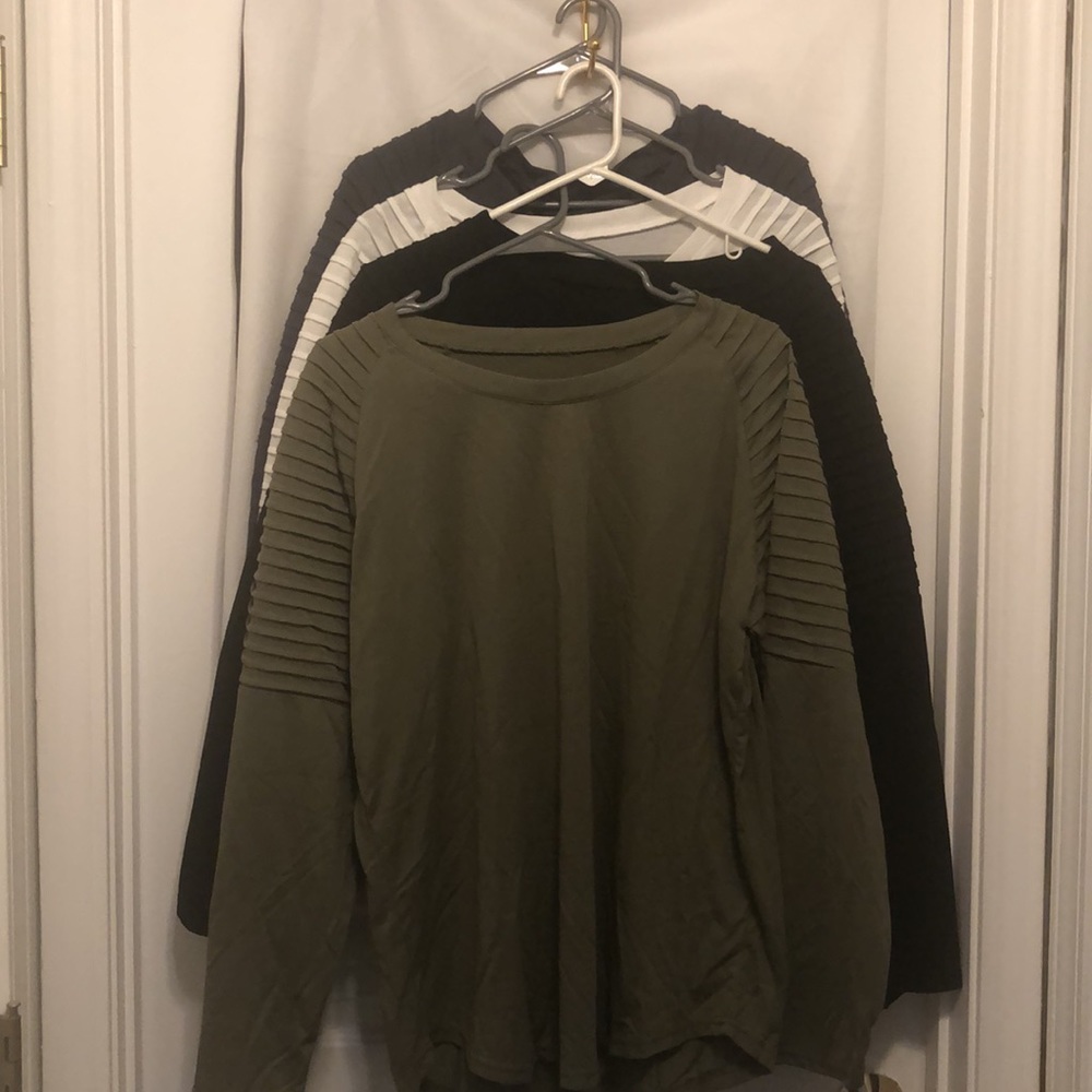 SOLD  Men’s Long Sleeve Giovoss Shirts in Black, Gray, White, Green